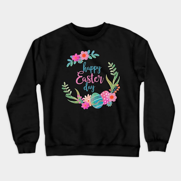 Easter, Happy Easter! Eggs Colorful Gift Hunting Cute Shirt, Women Men Kids Crewneck Sweatshirt by artspot